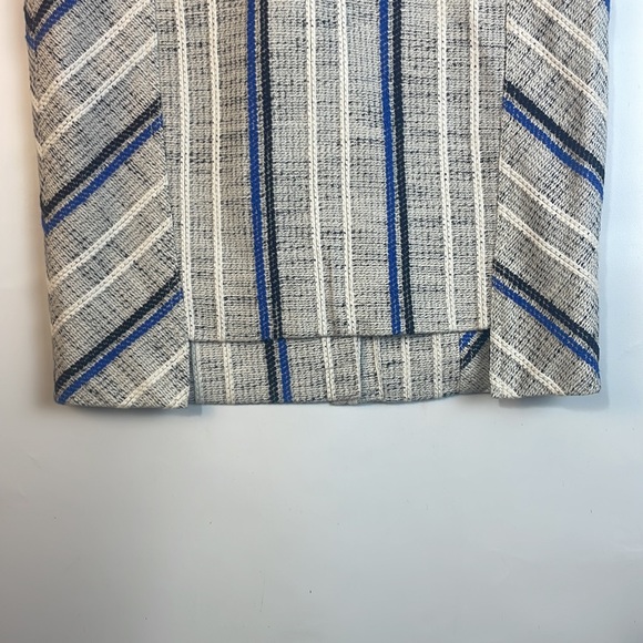 rebecca minkoff twill pencil skirt grey, white and blues size 0 70% cotton skirt - Picture 4 of 10